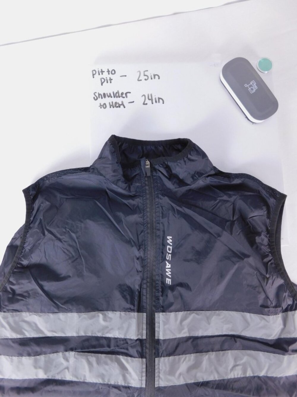 WOSAWE Cycling Vest Mens XXL Black Windstopper Reflective Full Zip Road Bike - Picture 10 of 10